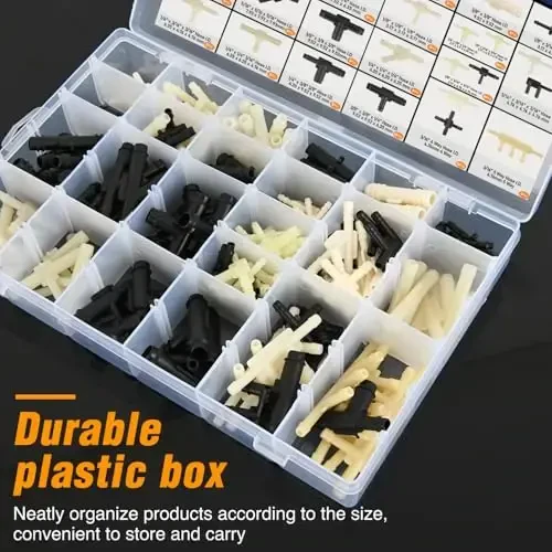 GOOACC 159Pcs 32 Size Automotive Vacuum Tubing Tee Connector Assortment Kit 1/8