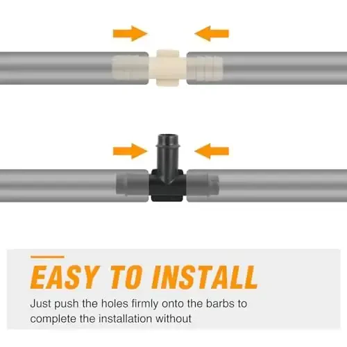 GOOACC 159Pcs 32 Size Automotive Vacuum Tubing Tee Connector Assortment Kit 1/8