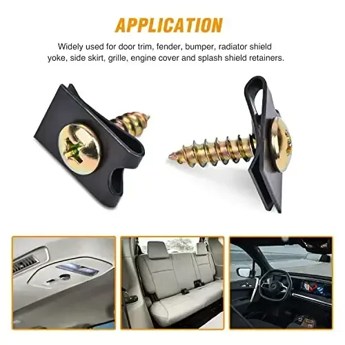 GOOACC 170Pcs Car U-Clip and Screw Assortment Kit 9 Different Sizes Automotive U Nut and Screw Clip Replacement Parts for Dash Door Panel Interior - 6