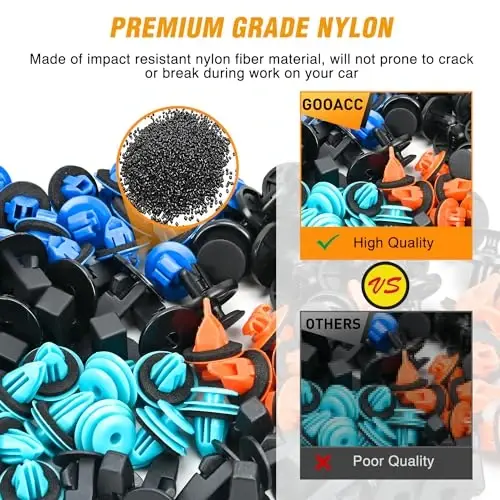 GOOACC 180PCS Car Bumper Retainer Clips Bumper Fender Liner Kit for Lexus Toyota 4Runner Tacoma RAV4 Scion 75495-35010 75397-35010 90189-06065 90189-06013 90189-06028 90467-07201 90467-10188 - 5