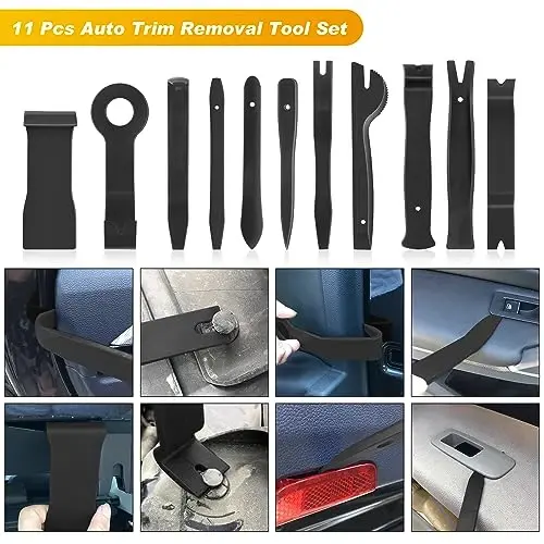 GOOACC 19Pcs Trim Removal Tool Set Panel Fastener Clips Removal Automotive Plastic Upholstery Pliers Removal Install Removal Car Tool with Storage Bag for Trim Panel Audio Clip Pliers Terminal-Black - 3