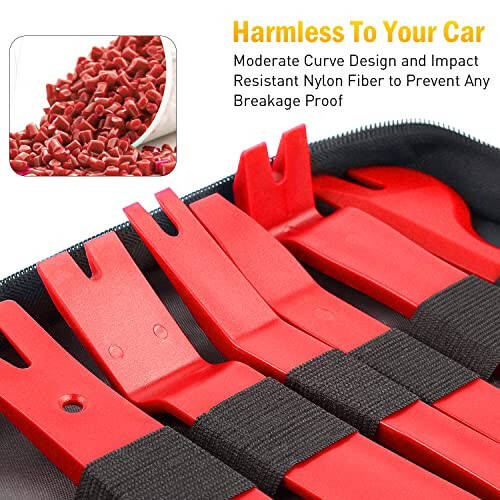 GOOACC 19Pcs Trim Removal Tool Set Panel Fastener Clips Removal Automotive Plastic Upholstery Pliers Removal Install Removal Car Tool with Storage Bag for Trim Panel Audio Clip Pliers Terminal - 7