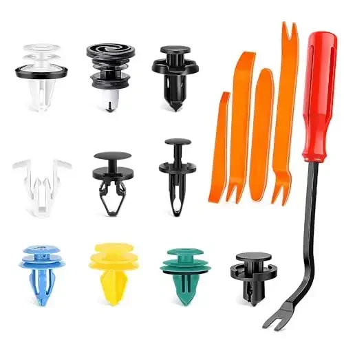 GOOACC 200PCS Avtomobil Plastik Perçin Bağlantıları İtme Tutucu Kiti, 10 Eng Ko'p Tarqalgan O'lcham Avtomatik İtme Pimi Perçinleri, Tesla Kuzov İçki va Tashqi Tutucu Bağlantı Klipi uchun - GOOACC (1)