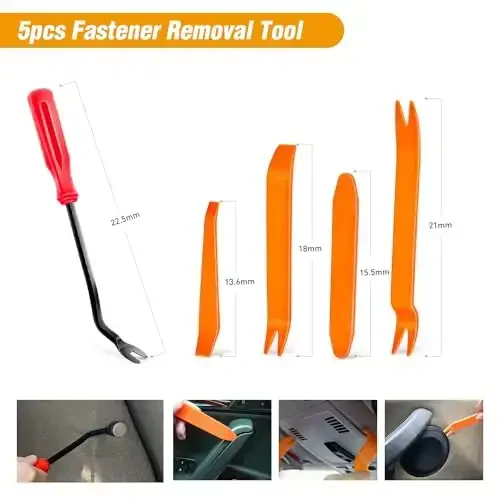 GOOACC 200PCS Avtomobil Plastik Perçin Bağlantıları İtme Tutucu Kiti, 10 Eng Ko'p Tarqalgan O'lcham Avtomatik İtme Pimi Perçinleri, Tesla Kuzov İçki va Tashqi Tutucu Bağlantı Klipi uchun - 4