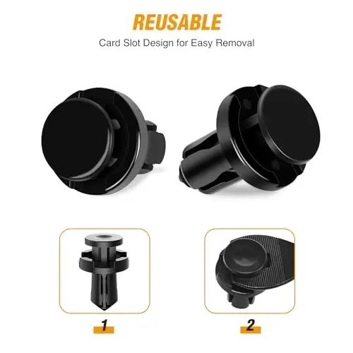 GOOACC 40Pcs Bumper Grommet and Rear Bumper Retainer Assortment Compatible for Nissan & Infiniti, Replace 63846-5V000 63846-5V000 01553-09241 85099-1MA0A - 4