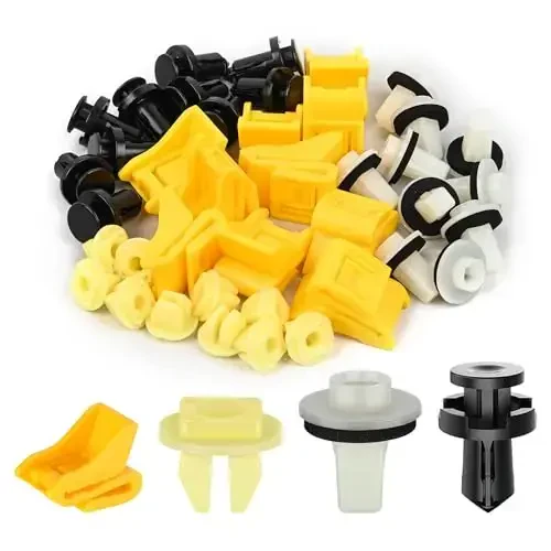 GOOACC 40Pcs Bumper Grommet and Rear Bumper Retainer Assortment Compatible for Nissan & Infiniti, Replace 63846-5V000 63846-5V000 01553-09241 85099-1MA0A 