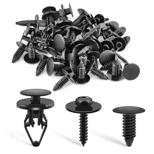 GOOACC 45Pcs Radiator Yoke, Fender & Bumper Shield Retainer Hex Head Tapping Screw Bumper Fascia Flares & Air Dam Retainer for Ford Buick Cadillac Dodge 