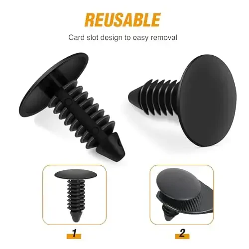 GOOACC 45Pcs Radiator Yoke, Fender & Bumper Shield Retainer Hex Head Tapping Screw Bumper Fascia Flares & Air Dam Retainer for Ford Buick Cadillac Dodge - 7