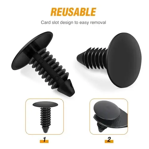 GOOACC 45Pcs Radiator Yoke, Fender & Bumper Shield Retainer Hex Head Tapping Screw Bumper Fascia Flares & Air Dam Retainer for Ford Buick Cadillac Dodge - 7