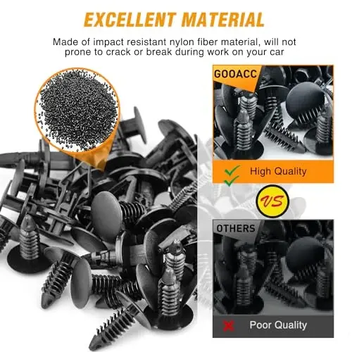 GOOACC 45Pcs Radiator Yoke, Fender & Bumper Shield Retainer Hex Head Tapping Screw Bumper Fascia Flares & Air Dam Retainer for Ford Buick Cadillac Dodge - 6