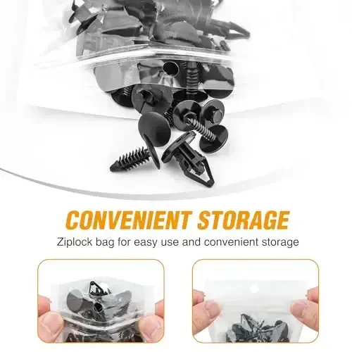 GOOACC 45Pcs Radiator Yoke, Fender & Bumper Shield Retainer Hex Head Tapping Screw Bumper Fascia Flares & Air Dam Retainer for Ford Buick Cadillac Dodge - 4