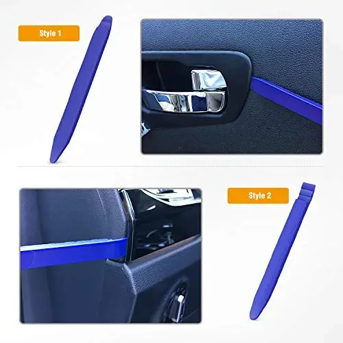 GOOACC 5PCS Auto Trim Removal Tool Kit No-Scratch Pry Tool Kit for Car Door Clip Panel & Audio Dashboard Dismantle -5PCS - 4