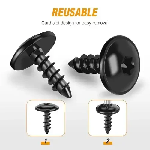 GOOACC 50Pcs Nylon Screw Grommets Retainers Fender Liner & Splash Shield Nut Kit Compatible for VW Audi Replace 811-807-577-C N90335006 WHT-000-713 N90775001 N10327102 - 5