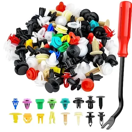 GOOACC 501PCS Universal Car Clips Mixed Auto Bumper Fender Trim Door Panel Shield Engine Cover Retainer Rivet Push Clips with Fastener Remover for GM Ford Chrysler Toyota Lexus Honda Acura Dodge Jeep - 1
