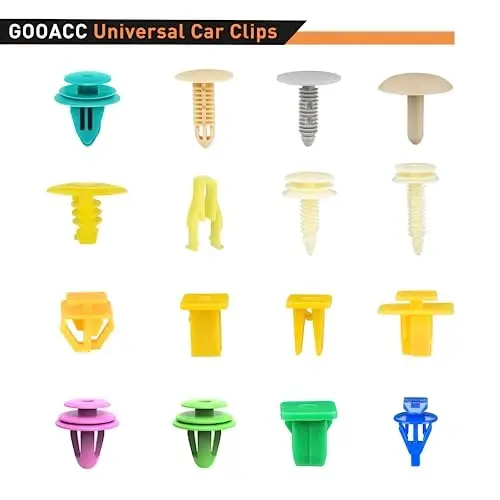GOOACC 501PCS Universal Car Clips Mixed Auto Bumper Fender Trim Door Panel Shield Engine Cover Retainer Rivet Push Clips with Fastener Remover for GM Ford Chrysler Toyota Lexus Honda Acura Dodge Jeep - 2