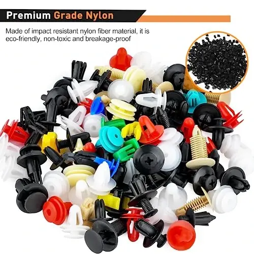 GOOACC 501PCS Universal Car Clips Mixed Auto Bumper Fender Trim Door | Panel Shield Engine Cover Retainer Rivet Push with Fastener Remover for GM Ford Chrysler Toyota Lexus Honda Acura Dodge Jeep - 5