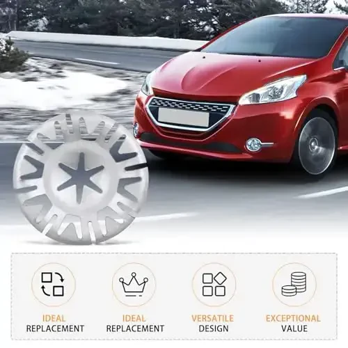 GOOACC 50Pcs Nylon Screw Grommets Retainers Fender Liner & Splash Shield Nut Kit Compatible for VW Audi Replace 811-807-577-C N90335006 WHT-000-713 N90775001 N10327102 - 6