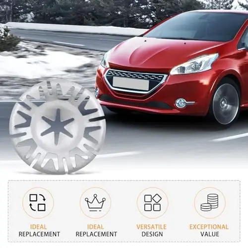 GOOACC 50Pcs Nylon Screw Grommets Retainers Fender Liner & Splash Shield Nut Kit Compatible for VW Audi Replace 811-807-577-C N90335006 WHT-000-713 N90775001 N10327102 - 6