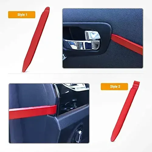 GOOACC 5 PCS Nylon Auto Trim Removal Tool Kit No-Scratch Removal Tool Kit for Car Panel & Audio Dashboard Dismantle Red - 5