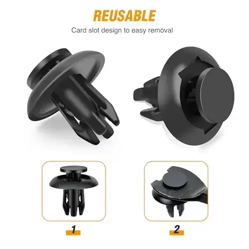 GOOACC 60Pcs Fender Liner Bumper Cover Splash Shield Hex Head Screw with Nylon U Nuts Push Bumper Fastener Rivet Clips for Fastening Front on Mazda 2, 5, 6, CX-5, CX-7 & CX-9 2014 – 2010 - 6