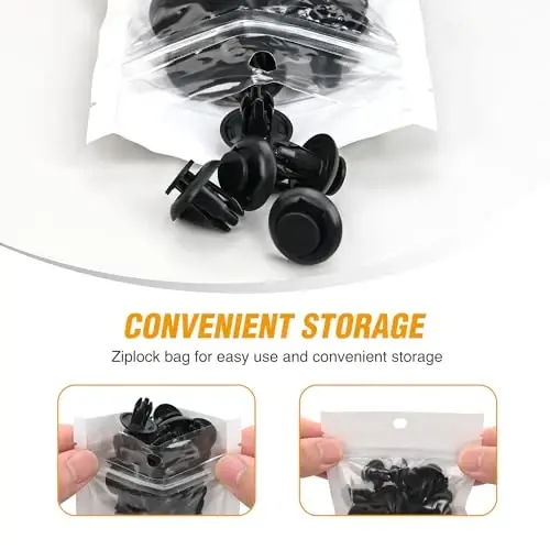 GOOACC 60Pcs Fender Liner Bumper Cover Splash Shield Hex Head Screw with Nylon U Nuts Push Bumper Fastener Rivet Clips for Fastening Front on Mazda 2, 5, 6, CX-5, CX-7 & CX-9 2014 – 2010 - 4