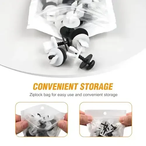 GOOACC 60Pcs Fender Liner Bumper Cover Splash Shield Olti burchakli başlı vida, neylon U gaykalari to'plami Mazda 2, 5, 6, CX-5, CX-7 & CX-9 2014 - 2010 modellari uchun old qismini mahkamlash uchun - 4