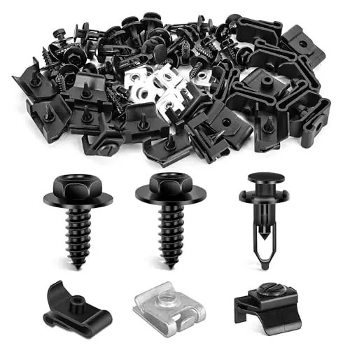 GOOACC 60PCS Orqa Bamper Qopqog'i Push-Type Retainer Fender G'ildirak Uyasi U-Nut Indented Screw Bamper Qopqog'i Lexus Scion Toyota uchun Klip - GOOACC (1)