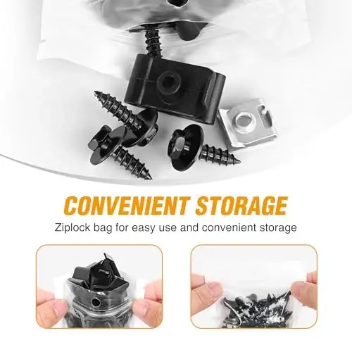 GOOACC 60PCS Rear Bumper Cover Push-Type Retainer Fender Wheel Housing U-Nut Indented Screw Bumper Cover Clip for Lexus Scion Toyota - 4