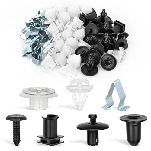 GOOACC 70Pcs Door Trim and Sill Plate Retainers Scuff Protection Moulding Clips Assortment Compatible for Audi/VW Volkswagen Polo 3C0-853-586 4A0-867-276A - 1