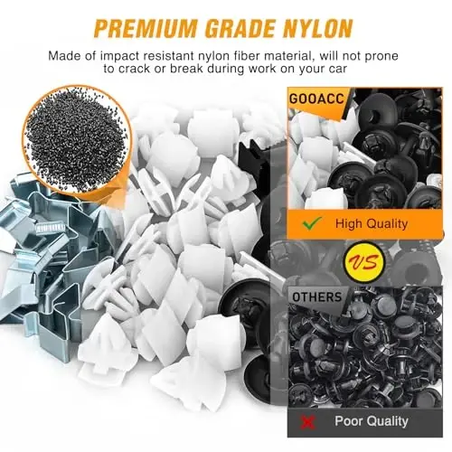 GOOACC 70Pcs Door Trim and Sill Plate Retainers Scuff Protection Moulding Clips Assortment Compatible for Audi/VW Volkswagen Polo 3C0-853-586 4A0-867-276A - 5