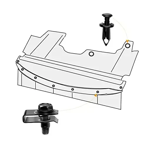 GOOACC 70PCS Engine Under Cover Splash Shield Guard Body Bolts Bumper Fender Liner Push Retainer Fastener Rivet Clips, Nylon - 6