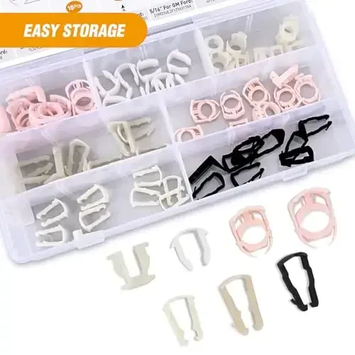 GOOACC 70Pcs Fuel Line Retaining Clips Assortment Kit 3/8