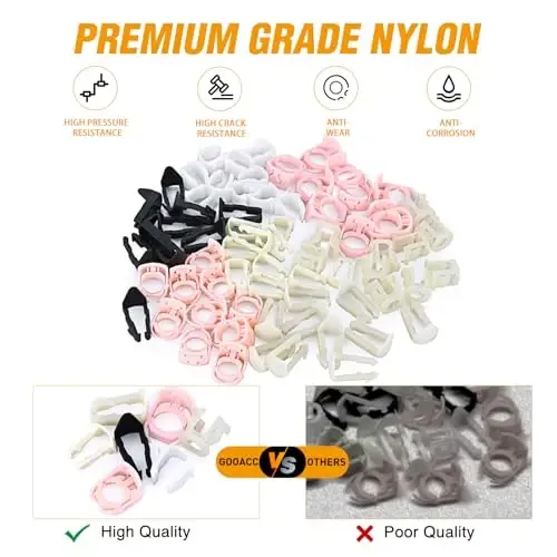 GOOACC 70Pcs Yoqilg'i liniyasini ushlab turuvchi qisqichlar to'plami 3/8