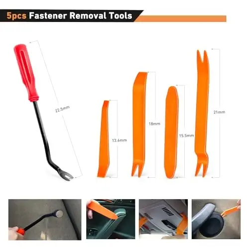 GOOACC 795Pcs Car Push Retainer Clips & Auto Fasteners Assortment 23 Most Popular Sizes Nylon Bumper Fender Rivets Metal Screw Pin Kit with 10 Cable Ties Remover for Toyota GM Ford Honda Chevy - 6