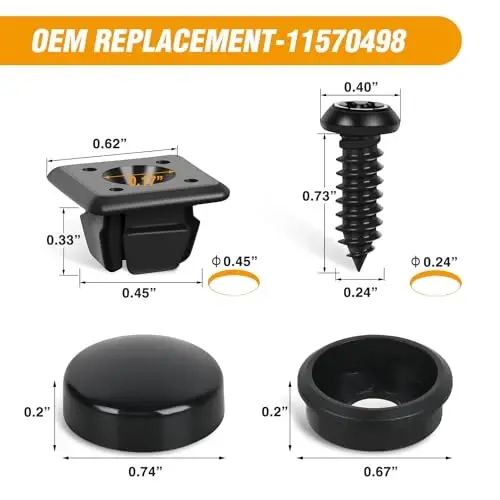 GOOACC 8 Sets Anti-Theft Stainless Steel License Plate Screw Kit with Anti-Rust Stainless Steel Mounting Hardware and Nylon Fastener Nuts for Securing License Plates Frames on Cars, Trucks, SUVs - GOOACC (1)