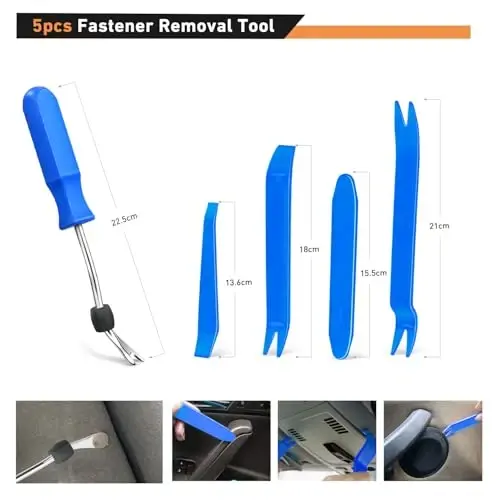 GOOACC 855Pcs Car Push Retainer Clips & Auto Fasteners Assortment -16 Most Popular Sizes Nylon Bumper Fender Rivets with Cable Ties and Fasteners Remover Fits for Toyota GM Ford Honda Acura Chrysler - 4