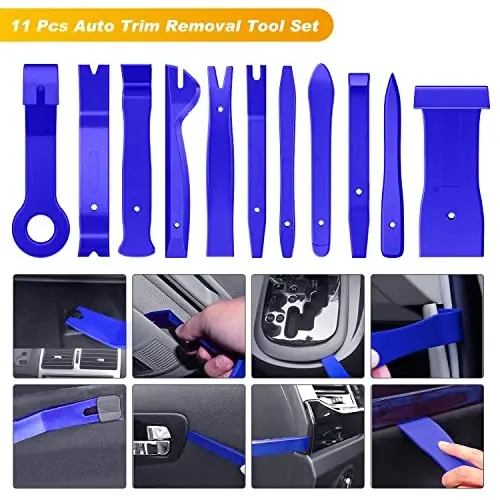 GOOACC 88Pcs Trim Removal Tool, Auto Push Pin Bumper Retainer Clip Set Fastener Terminal Remover Tool Adhesive Cable Clips Removal Kit Car Panel Radio Removal Auto Clip Pliers - 3