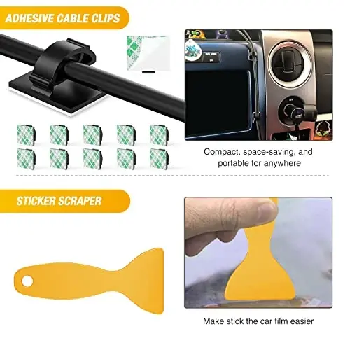 GOOACC 88Pcs Trim Removal Tool, Auto Push Pin Bumper Retainer Clip Set Fastener Terminal Remover Tool Adhesive Cable Clips Removal Kit Car Panel Radio Removal Auto Clip Pliers - 5