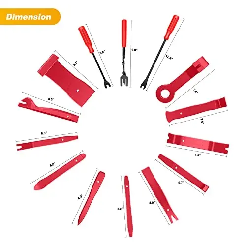 GOOACC 88Pcs Trim Removal Tool, Auto Push Pin Bumper Retainer Clip Set Fastener Terminal Remover Tool Adhesive Cable Clips Removal Kit Car Panel Radio Removal Auto Clip Pliers 