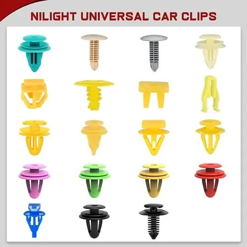 GOOACC 88Pcs Trim Removal Tool, Auto Push Pin Bumper Retainer Clip Set Fastener Terminal Remover Tool Adhesive Cable Clips Removal Kit Car Panel Radio Removal Auto Clip Pliers, Black - 2