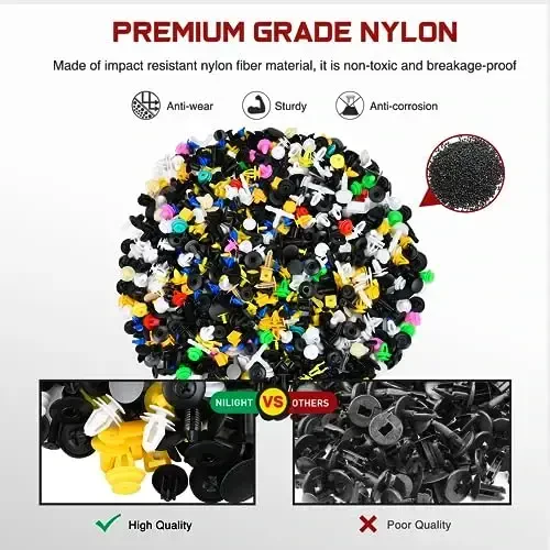 GOOACC 1001PCS Universal Car Clips Mixed Auto Bumper Fender Trim Door Panel Shield Engine Cover Retainer Rivet Push Clips with fastener remover for GM Ford Chrysler Toyota Lexus Honda Acura Dodge Jeep - 4