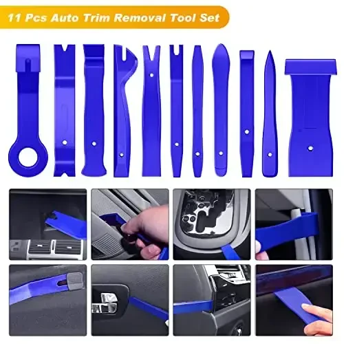 GOOACC 88Pcs Trim Removal Tool, Auto Push Pin Bumper Retainer Clip Set Fastener Terminal Remover Tool Adhesive Cable Clips Removal Kit Car Panel Radio Removal Auto Clip Pliers - 4