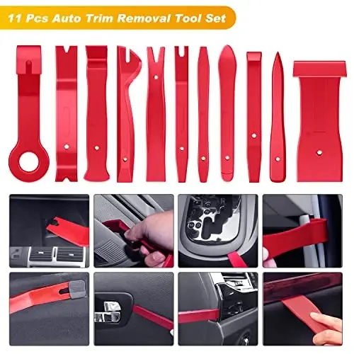 GOOACC 88Pcs Trim Removal Tool, Auto Push Pin Bumper Retainer Clip Set Fastener Terminal Remover Tool Adhesive Cable Clips Removal Kit Car Panel Radio Removal Auto Clip Pliers - 3