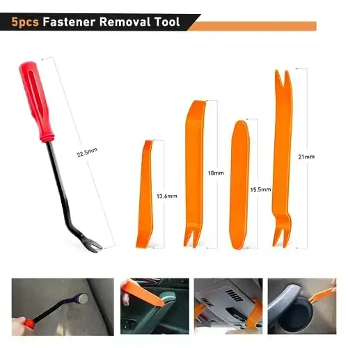 GOOACC 935Pcs Car Push Retainer Clips & Auto Fasteners Assortment -26 Most Popular Sizes Nylon Bumper Fender Rivets with 10 Cable Ties and Fasteners Remover for GM Ford Toyota Honda Chrysler - 5