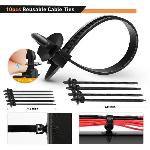 GOOACC 935Pcs Car Push Retainer Clips & Auto Fasteners Assortment -26 Most Popular Sizes Nylon Bumper Fender Rivets with 10 Cable Ties and Fasteners Remover for GM Ford Toyota Honda Chrysler - 4