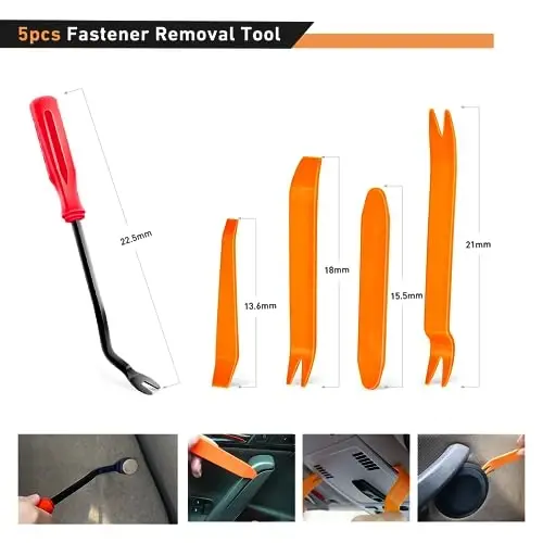 GOOACC 935Pcs Car Push Retainer Clips & Auto Fasteners Assortment -26 Most Popular Sizes Nylon Bumper Fender Rivets with 10 Cable Ties and Fasteners Remover for GM Ford Toyota Honda Chrysler - 5