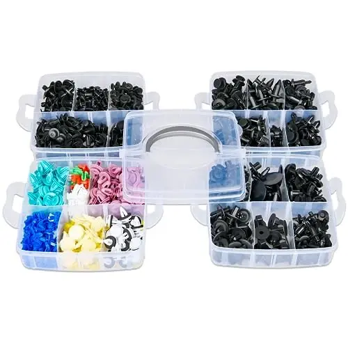 GOOACC 935Pcs Car Push Retainer Clips & Auto Fasteners Assortment -26 Most Popular Sizes Nylon Bumper Fender Rivets with 10 Cable Ties and Fasteners Remover for GM Ford Toyota Honda Chrysler - 6