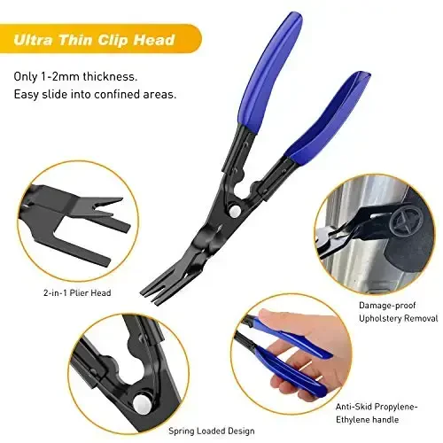 GOOACC - GRC-49 19Pcs Trim Removal Tool Set & Clip Plier Upholstery Remover Nylon Car Panel Removal Set with Portable Storage Bag - 5