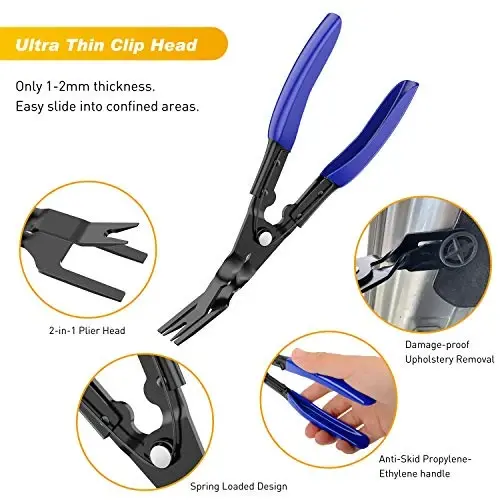 GOOACC - GRC-49 19Pcs Trim Removal Tool Set & Clip Plier Upholstery Remover Nylon Car Panel Removal Set with Portable Storage Bag - 5