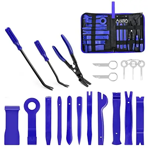 GOOACC - GRC-49 19Pcs Trim Removal Tool Set & Clip Plier Upholstery Remover Nylon Car Panel Removal Set with Portable Storage Bag 